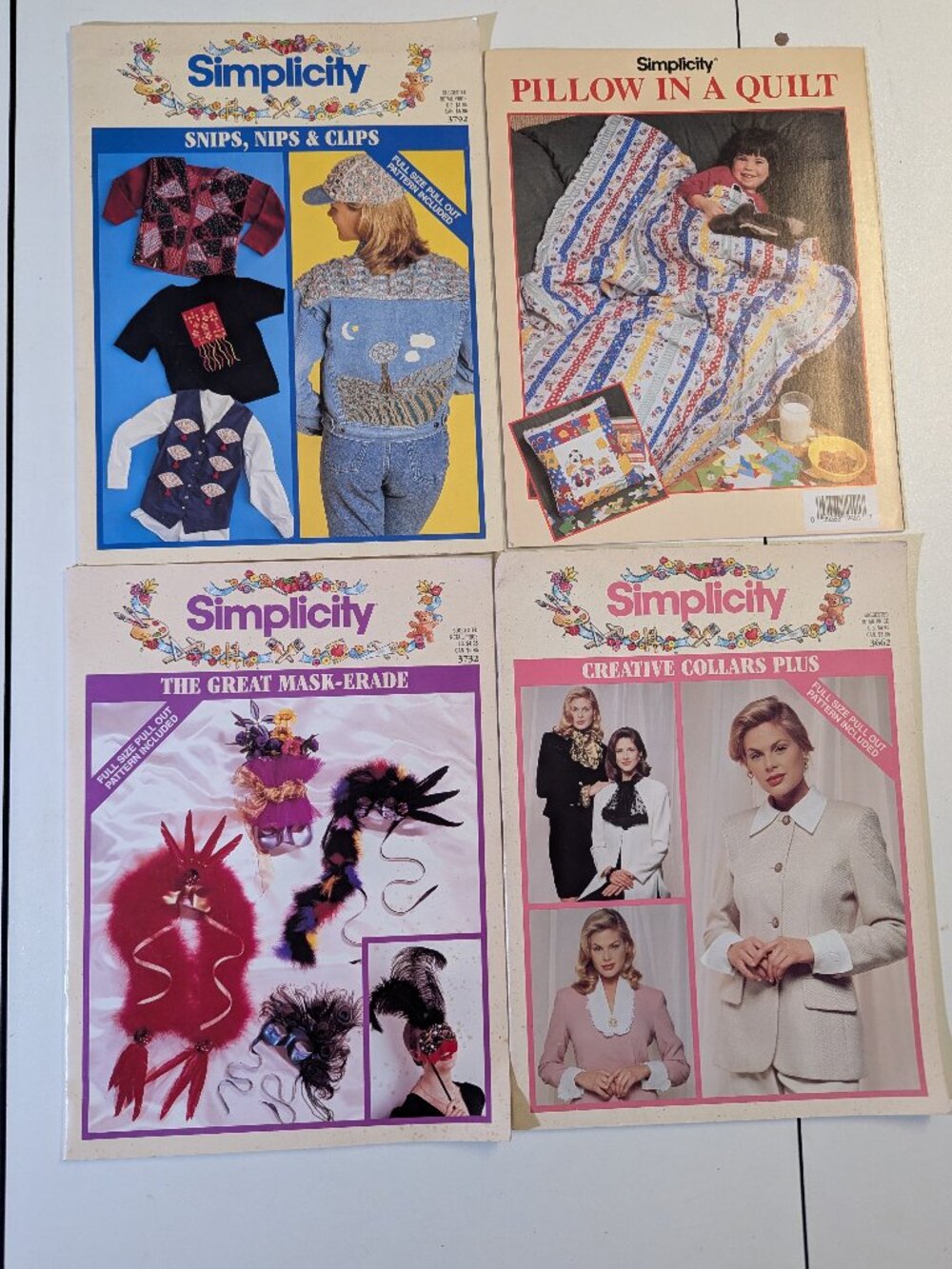 Lot of 4 Vintage Simplicity Sewing Crafting Patterns Booklets Pamphlets